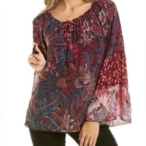 Johnny Was Jade Toledo Tiered Long Sleeve